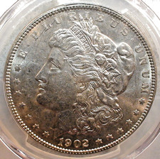 1902 P Morgan Dollar PCGS ABOUT UNCIRCULATED $1 US COIN AU Details picture