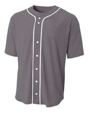 A4 Short Sleeve Full Button Baseball Jersey Mens N4184 picture