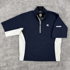 FootJoy DryJoys Hydrolite Shirt Men’s L Short Sleeve 1/4 Zip Rain Wind Golf picture
