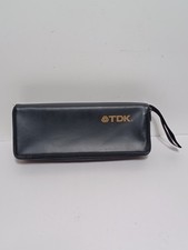 Vintage 1980s TDK 15 Cassette Tape Plastic Storage Holder Soft Carrying Case picture