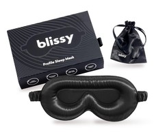 Blissy Silk Sleep Mask Profile  100% Pure Mulberry Silk 22 Momme 6A Fibers Si... picture