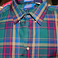 Pendleton Men's  3XLT Wool Plaid Long Sleeve Button-Down Collar Shirt *AS IS* picture