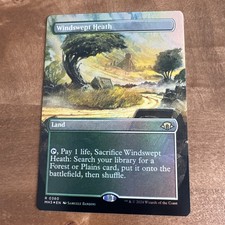 MtG Windswept Heath (Borderless) Modern Horizons 3 Foil #360 picture