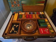 poker LOWE Traveling Gambling Set From The Early 70's. In Traveling Original Box picture