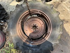VINTAGE MASSEY HARRIS  FERGUSON 50 TRACTOR -REAR TIRE & WHEEL  13.6 x 28