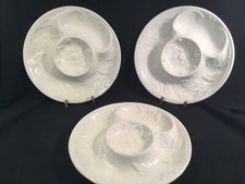Vintage Continental Majolica Artichokes / Artichauts Plates Set of Three picture