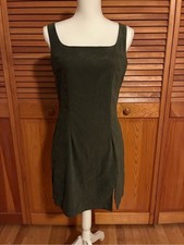 Vintage 90’s Sleeveless Olive Mini Sheath Dress picture