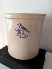 VTG. Burley Clay 1 Gal. Bluebird Crock picture