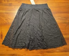 Vine Street Apparel Black Polka Dot Mesh A Line Skirt Large Whimsigoth Art - NWT picture