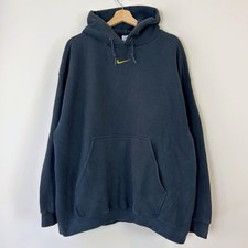 Vintage 90's Nike Forest Green Center Swoosh Rare Hoodie - XL picture