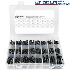 500pc Radial Electrolytic Capacitor Assortment Kit 24 Value 0.1uF-1000uF 10V-50V picture
