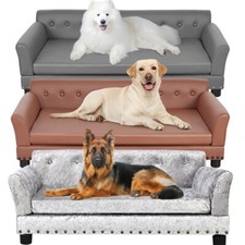 BingoPaw Large Dog Sofa Bed Luxury Velvet Elevated Couch Dog Orthopedic Sofa Bed picture