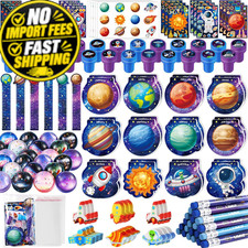 BenLouis 108Pcs Outer Space Stationery Set Party Favors Blue, Silver, White picture