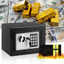 Steelite 0.25 Cu FT Electronic Digital Steel Safe Box with Fireproof Money Bag picture