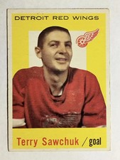 1959-60 Topps #42 Terry Sawchuk LOW GRADE picture