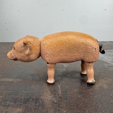 Vtg Schoenhut Wood Pig w/ Painted Eyes - Reduced Size picture