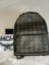 MCM Stark 40 Visetos Backpack, Sea Turtle Green, One Size Used EXCELLENT picture