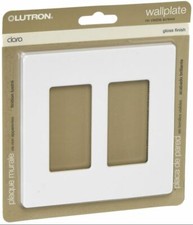 Lutron CW-2-WH Claro 2-Gang Wall Plate, White, 1-Pack picture