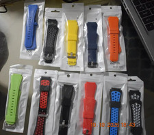 Lot of 11 Assorted 22mm Silicone Rubber Watch Bands Replacement Straps NEW picture