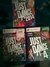 Ubisoft Microsoft Xbox 360 Just Dance 4 2014 2015 Kinect Game Lot w/ Cases picture