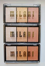 3 PACK Milani Stellar Lights Highlighter Palette 03 Rose Glow 0.42oz NEW SEALED picture