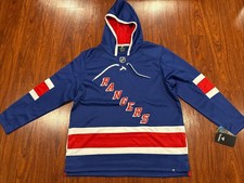 Fanatics Men’s New York Rangers Prime Time Hockey Hoodie Jersey Large L NHL picture