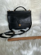 Coach Willis Station Vintage Black Leather Bag 9927 picture