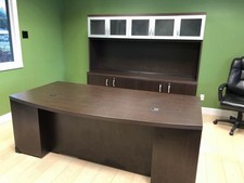 Dark Wood Executive Office Desk picture