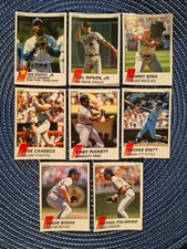 1991 Panini `Canadian` Baseball Stickers Lot(8) Griffey, Ripken, Sosa, Canseco.. picture