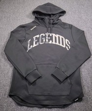 Legends Men's M Hawthorne Tech Hoodie Black Athletic Curved Hem Sweatshirt picture