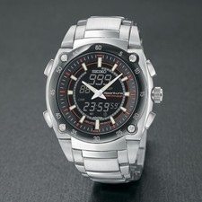 SNJ019P1 Seiko Sportura Chronograph Analog Digital Dual Display New Old Stock  picture