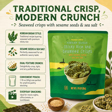 Trader Joe's Korean Bugak Sticky Rice and Seaweed Crisps 1.76 oz picture