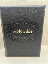 Vintage Holy Bible Large Family BIBLE KJV picture