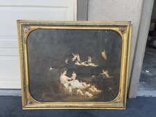Antique Thomas Buchanan Read? Oil Canvas Mythical Cherubs Allegorical Romantic picture