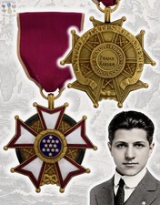 NAMED LEGION OF MERIT MEDAL MAJOR FRANK KARGER WWI 80TH DIV. WW2 QMC +RESEARCH picture