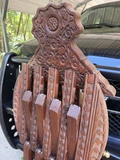 Moorish Walnut Carved Savonarola Antique 1800s Folding Chair Islamic Syrian picture
