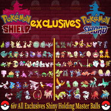 Pokemon Sword & Shield Exclusives 6IV 🌟Shiny🌟 Holding Free Master Balls Home picture