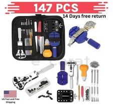 147 Pcs Watch Repair Kit Watchmaker Back Case Remover Opener Link Pin Spring Bar picture