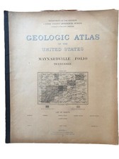 Antique 1901 US Geological Atlas Maynardville Tennessee Folio Maps picture