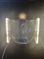 Vintage RIALTO Chrome And Lucite Acrylic Light-up Mid Century Make-up Mirror picture