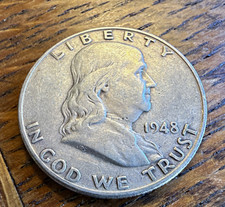 1948-D Franklin Half Dollar 50C Denver Business Strike 90% Silver (0.9 Fine) picture