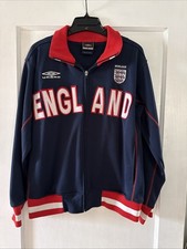 Official Umbro ENGLAND NATIONAL Football TEAM Full Zip Track Jacket Size Small picture