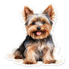 Yorkie Yorkshire Terrier, Vinyl Decal Sticker, Indoor Outdoor, 3 Sizes, #11377 picture