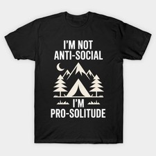 Not Anti‑Social Funny Introvert Relatable‑Personality‑Meme Unisex Cotton T‑Shirt picture