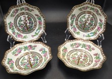 4 Vtg Coalport Scalloped 1901 Indian Tree Coupe Cereal Bowls 6
