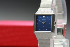 Vintage 1979 N MINT Quartz Dial Seiko Bracelet 2320-5300 Blue Womens Watch JAPAN picture