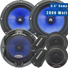 (2) Pairs 65C 2000W 6.5-Inch 2-Way Car Audio Component Speaker System 6-1/2in picture