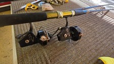 Collector Grade: (2) Vintage Italian Zangi 3V 3-Speed Reel & Period-Correct Rods picture