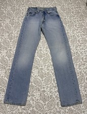 Vintage Women’s 90s LEVIS 501 Button Fly Jeans Made in USA 27x32 Straight picture