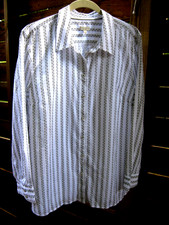 Talbots Size XL Olive Green/White Dainty Floral Cotton Button Up Blouse NWTags picture